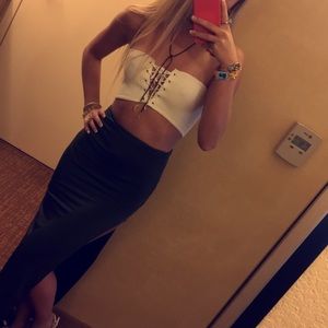 White tie crop top